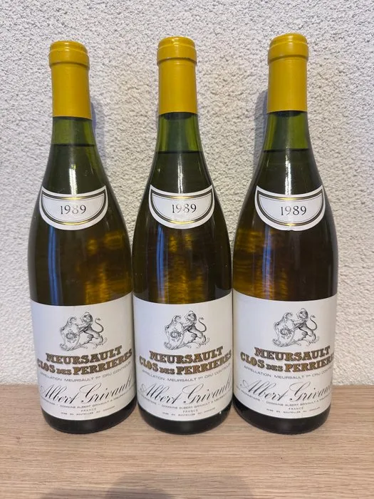 1989 Albert Grivault "Clos des Perrières" - Meursault 1er Cru - 3 Bottles (0.75L)