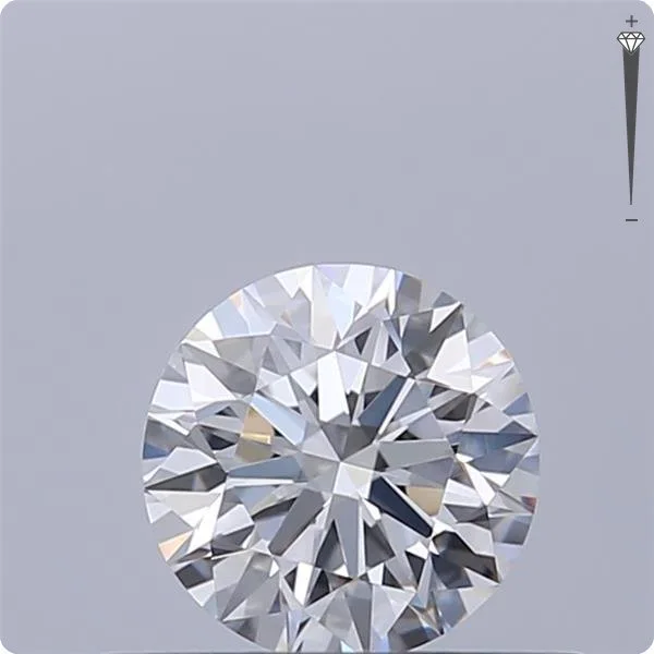 1 pcs Diamond (Natural) - 0.41 ct - Round - D (colourless) - VVS2 - Gemological Institute of America (GIA) - Triple Excellent
