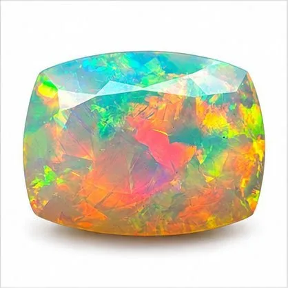 1 pcs Multicolour, Green, Blue, Orange, Yellow, Red Opal - 25.42 ct - International Gemological Institute (IGI) - Rare! Broad Flash Pattern