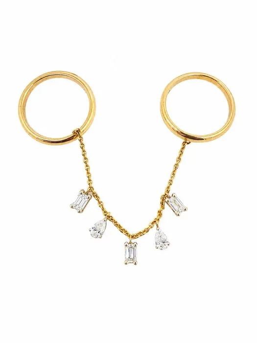Ring - 18 kt. Yellow gold - 1.00ct. tw. Diamond (Natural)