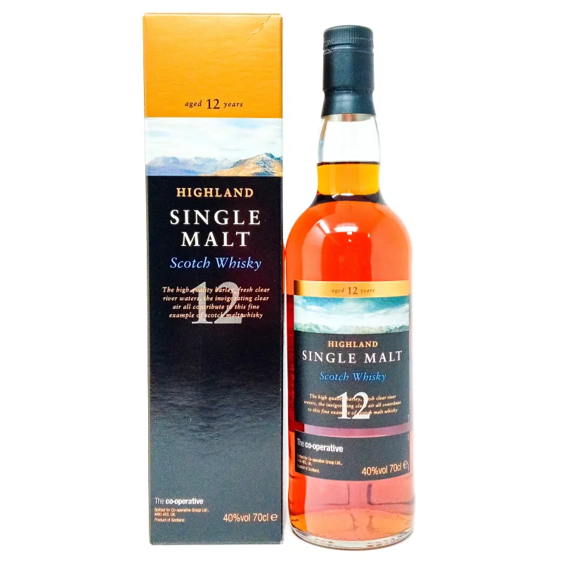 Highland 12 Year Old Co-operative Single Malt Scotch Whisky (70cl, 40%)