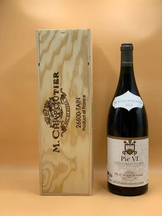 2022 M.Chapoutier Rouge "Pie VI" Châteauneuf-du-Pape - Rhône - 1 Double Magnum/Jeroboam (3.0L)