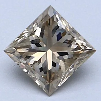 1 pcs Diamond (Natural coloured) - 1.52 ct - Rectangle - Fancy light Greyish, Brownish Yellow - VS2 - International Gemological Institute (IGI)