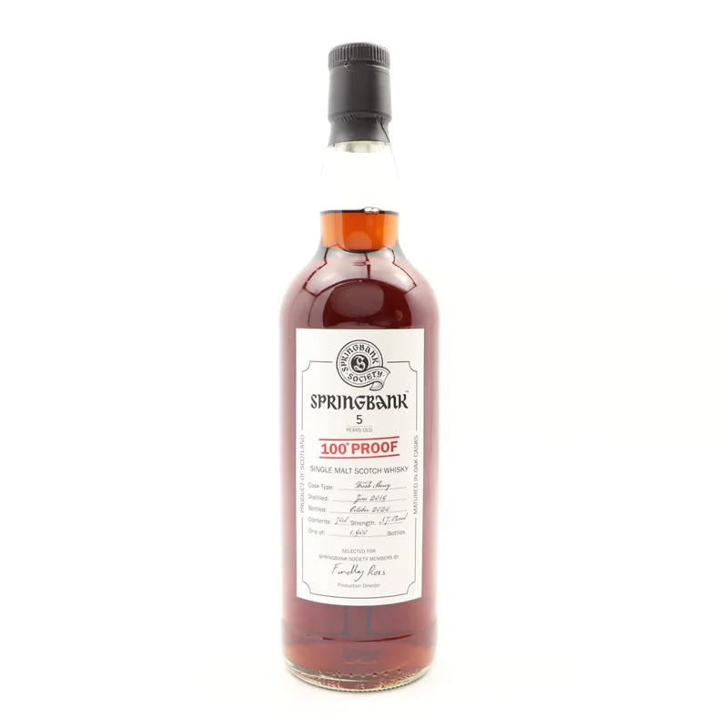 Springbank – 2019 5 Year Old 100º Proof Society Bottling (70cl, 57.1%)