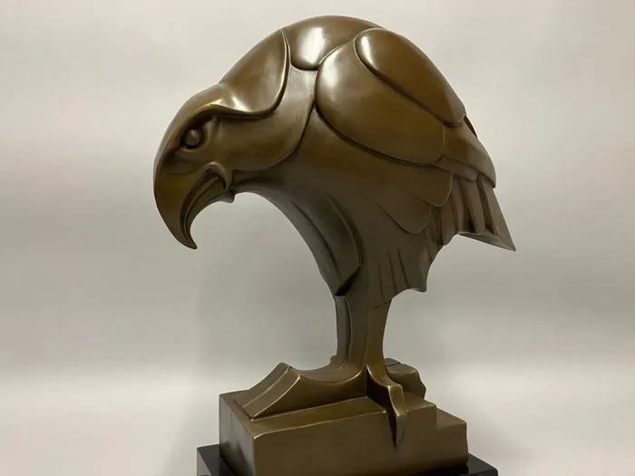 Sculpture, Adelaar in Art Deco stijl - naar Johan Coenraad Altorf - 39 cm - Bronze