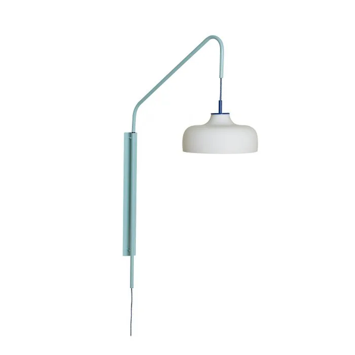 Hübsch - Lotte Knudsen - Wall lamp - Current Wall Light - Light Blue - Iron, Glass - Nordic Style