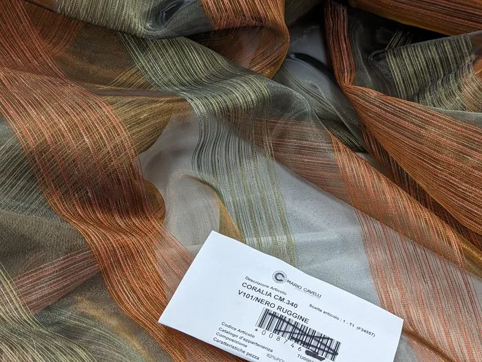 Fantastico taglio in misto lino "Coralia" by Mario Cavelli Milano - 610 x 340 cm - Coralia - Textile - 610 cm - 340 cm