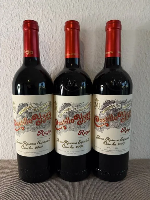 2001, 2005, 2010 Marques de Murrieta, Castillo Ygay - Rioja Gran Reserva Especial - 3 Bottles (0.75L)