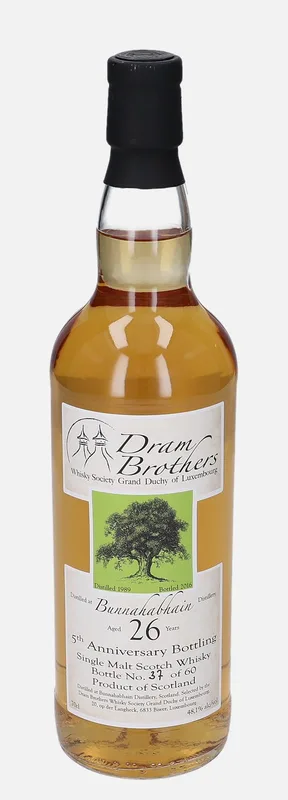 Bunnahabhain – 1989 26 Year Old Dram Brothers Whisky Society Grand Duchy of Luxembourg Tree Collection 5th Anniversary Bottling
