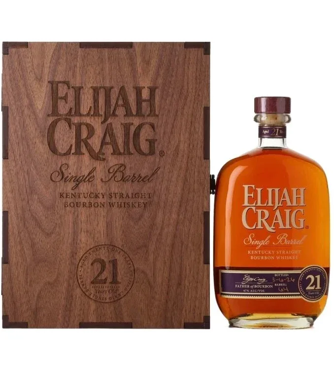 Elijah Craig 21 Year Old Single Barrel Kentucky Straight Bourbon Whiskey