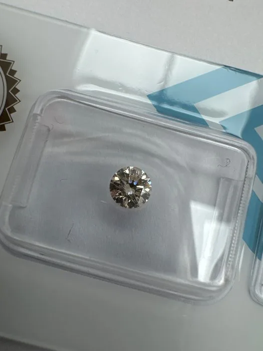 1 pcs Diamond (Natural coloured) - 0.35 ct - Round Brownish, Yellow - SI2 - International Gemological Institute (IGI)