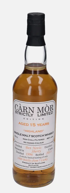 Ben Nevis – 1996 15 Year Old Morrison & Mackay Whisky Merchants Càrn Mòr