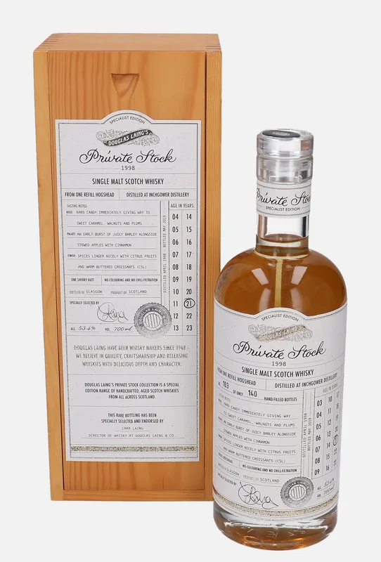 Inchgower – 1998 21 Year Old Douglas Laing Private Stock