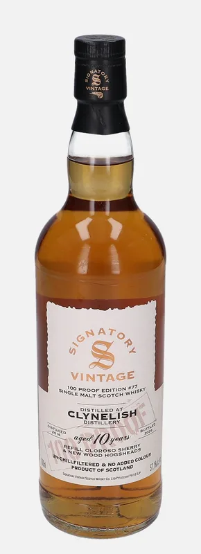 Clynelish – 2016 10 Year Old Signatory Vintage Scotch Whisky Co. 100 Proof Edition #77