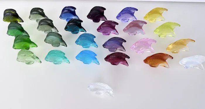Lalique - Sculpture, Fish Sculpture, Aquarium Collection 25 pcs - 4.5 cm - Crystal