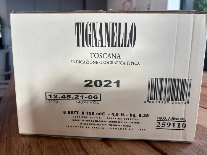 2021 Antinori Tignanello - Tuscany - 6 Bottles (0.75L)