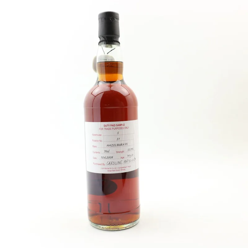 Hazelburn – 2008 14 Year Old Duty Paid Sample (70cl, 55.9%)
