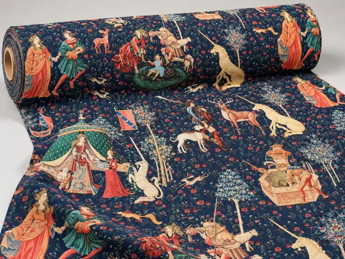 The Unicorn's Enchanted Garden 100% cotton fabric certified OEKO-TEX Standard 100 – - Upholstery fabric - 3 cm - 2.8 cm