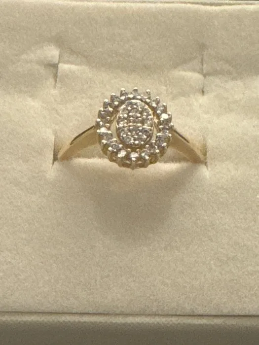 Cocktail ring - 14 kt. Yellow gold - 0.30ct. tw. Diamond (Natural) - Diamond