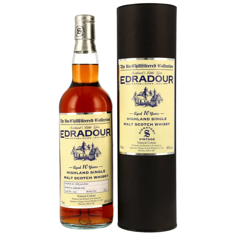 Edradour – 2016/2026 10 Year Old Sherry Cask #216 Un-Chillfiltered Collection (Signatory Vintage)