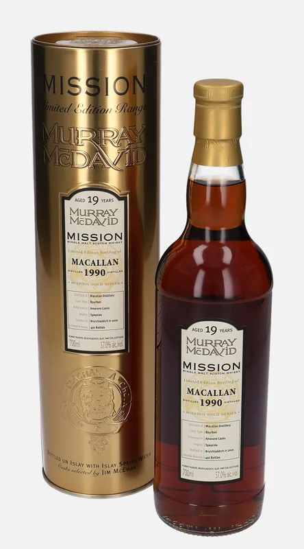 Macallan – 1990 19 Year Old Murray McDavid Mission Gold Series