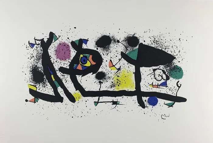 Joan Miro (1893-1983), after - Sculptures - Offsetlithograph Artprint - 78,5 x 53 cm