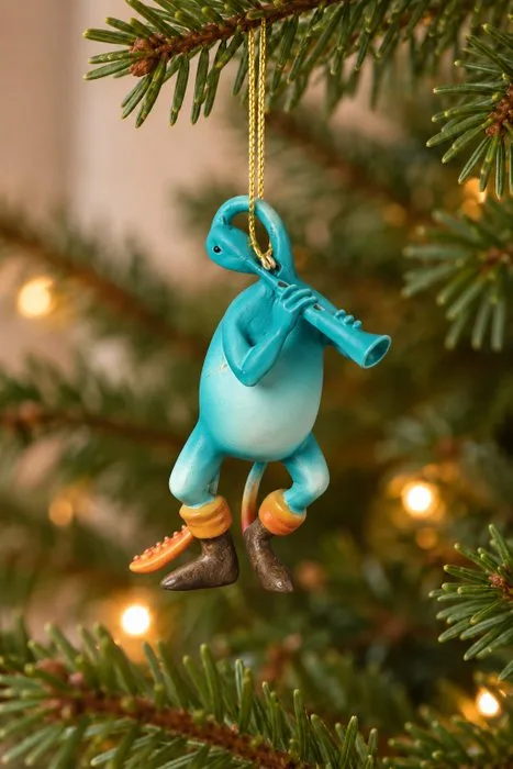 Christmas tree ornament (10) - Resin - Christmas ornament flute player