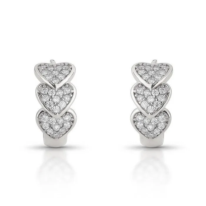 Earrings - 14 kt. White gold - 0.60ct. tw. Diamond (Natural) - B006