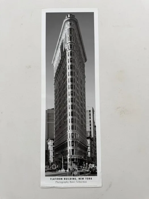 Henri Silberman - Original Vintage Flatiron Building Poster – New York, 1990s