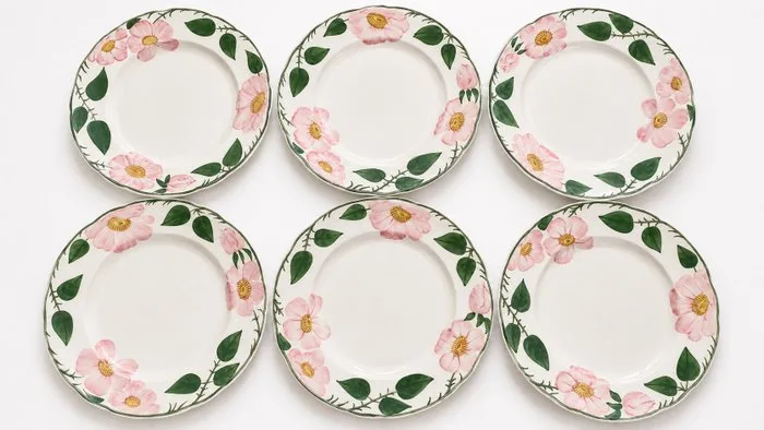 Villeroy & Boch - 6 Assiettes entremet dessert - Table service for 6 (6) - Wildrose - Porcelain - Table service