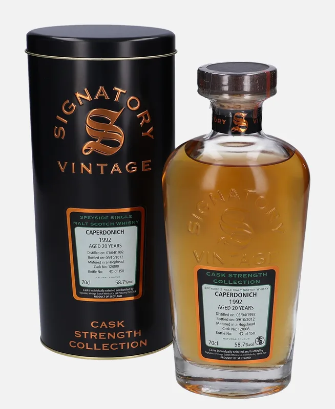 Caperdonich – 1992 20 Year Old Signatory Vintage Scotch Whisky Co. Cask Strength Collection
