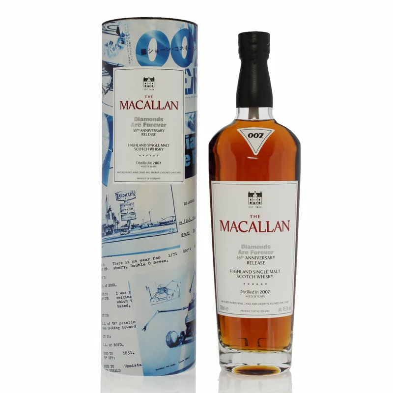 Macallan – 2007 18 Year Old James Bond Diamonds Are Forever 55th Anniversary Release