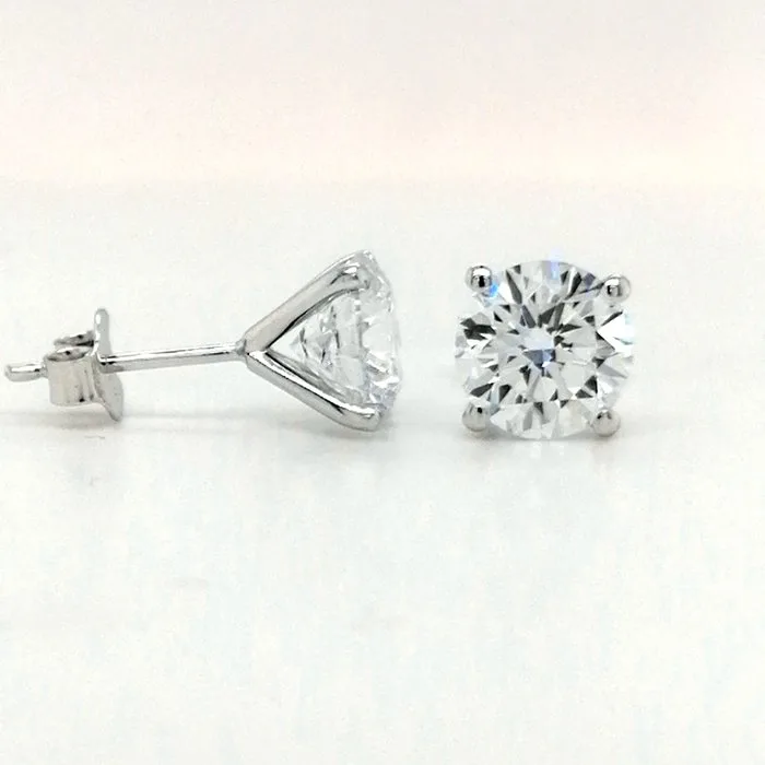 Earrings - 14 kt. White gold - 2.13ct. tw. Diamond (Lab-grown) - D/E VVS