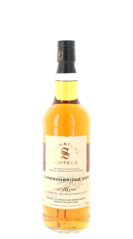 Cameronbridge – 16 Year Old 2009 Signatory Vintage Single Grain