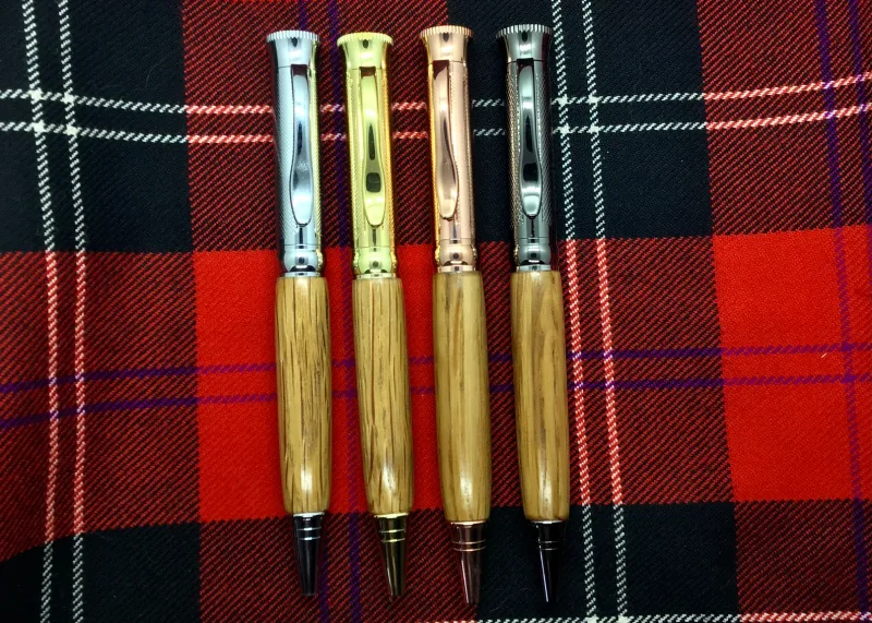 Scotch Whisky Barrel Ballpoint Pen: Reclaimed Oak, Handcrafted Twist Pen (N/A%)