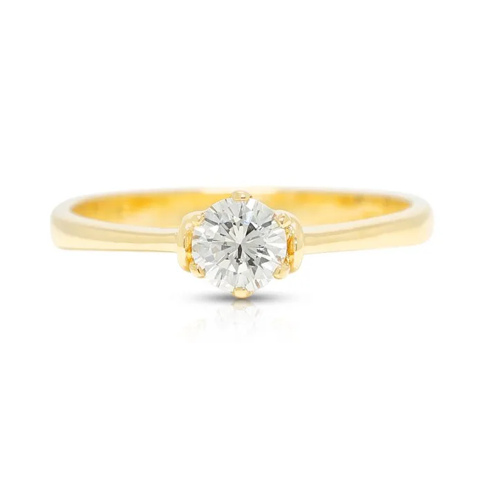 Ring - 19.2 kt. Yellow gold - 0.30ct. tw. Diamond (Natural)