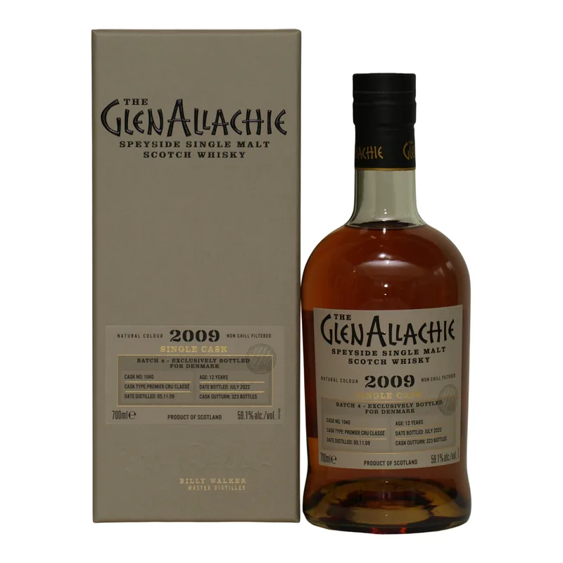 Glenallachie – 2009/2022 13 Year Old Premier Cru Classé Batch 4 Denmark (70cl, 59.1%)