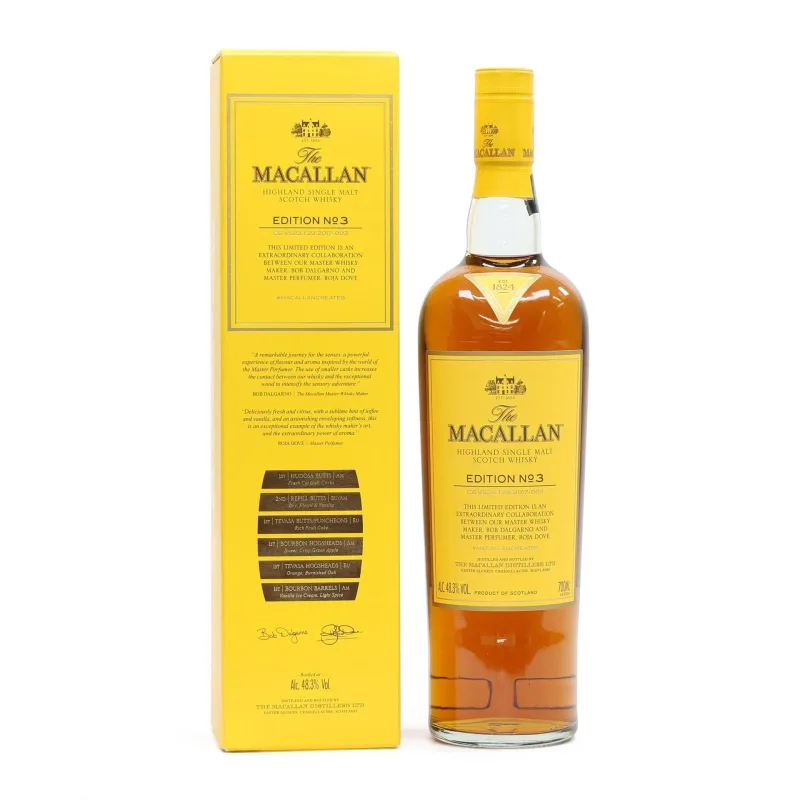 Macallan – Edition No.3 Limited Release Speyside Single Malt Scotch Whisky (2019) (70cl)
