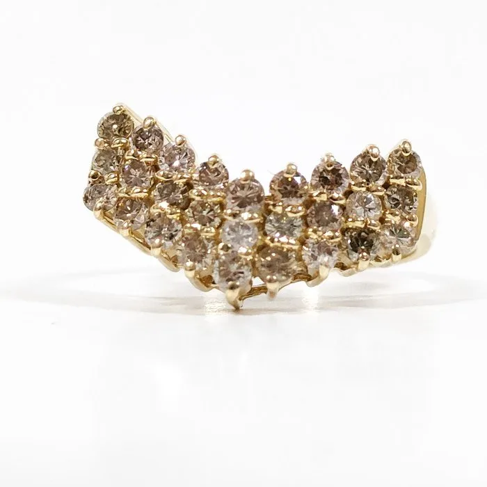 Ring - 18 kt. Yellow gold Diamond (Natural)