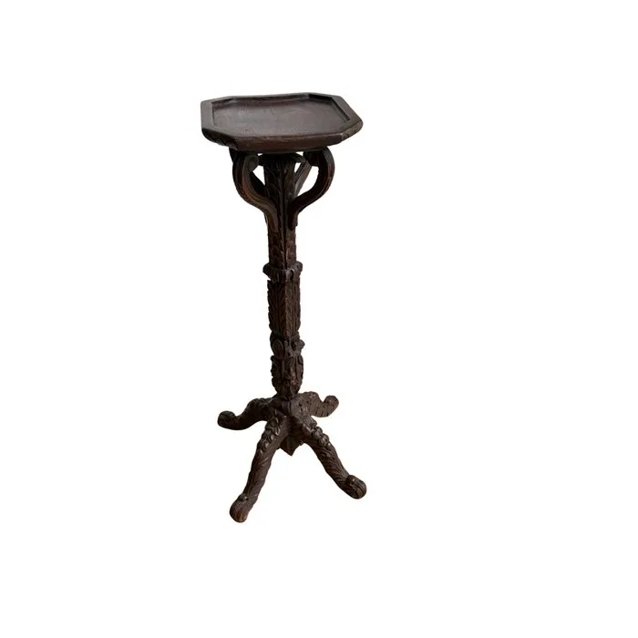 Side table - Pedestal - Pinewood - black forest style