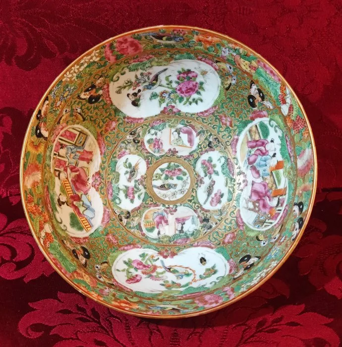 Bowl - Porcelain, Enamel - Canton, Rosa Family XIX