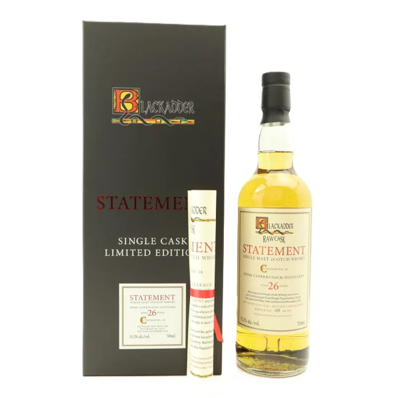 Caperdonich – 26 Year Old 1996 Blackadder Raw Cask Single Bourbon Hogshead #82237 Statement Edition #58