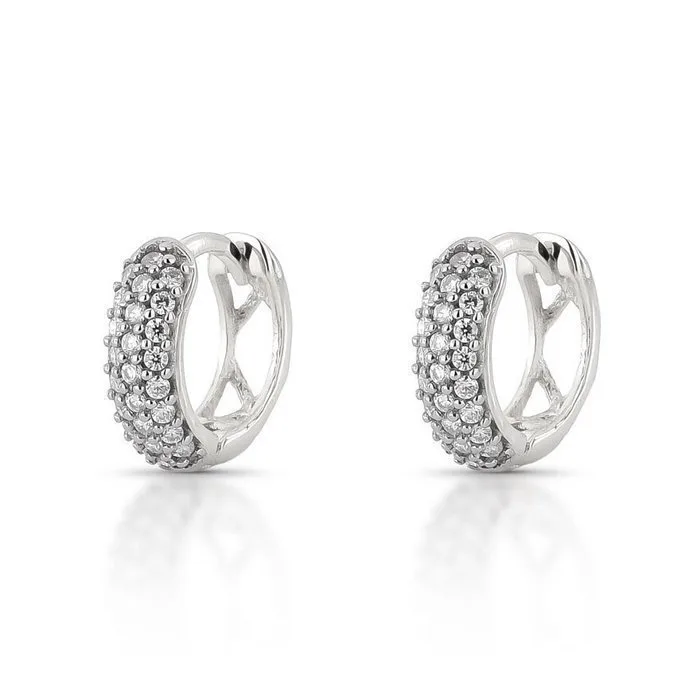 Earrings - 14 kt. White gold - 0.63ct. tw. Diamond (Natural) - 2.034