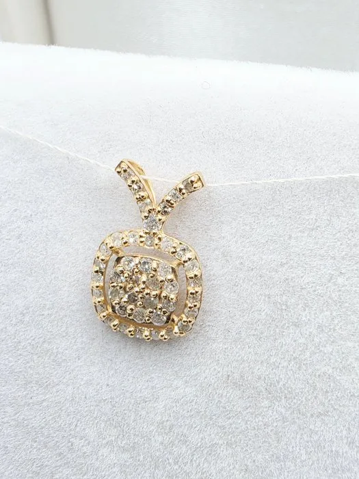Pendant - 14 kt. Yellow gold - 0.35ct. tw. Diamond (Natural)