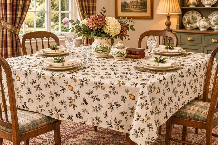 Country Chic Tablecloth – The Charm of the English Table - Tablecloth - 240 cm - 140 cm