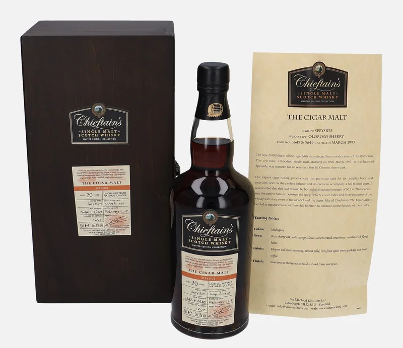 Chieftain's – The Cigar Malt 1997 20 Year Old Ian Macleod Distillers Limited Edition Collection