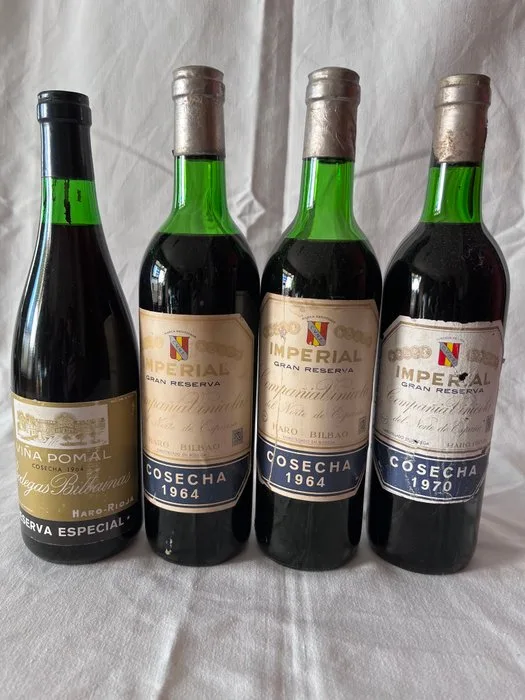 1964 (x2), 1970 C.V.N.E. Imperial & 1964 Bodegas Bilbainas, Viña Pomal, Reserva Especial - Rioja Gran Reserva - 4 Bottles (0.75L)