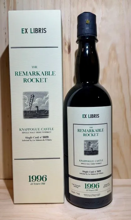 Knappogue Castle 1996 25 years old Ex Libris - The Remarkable Rocket - Cask no. 5629 - Cask Strength for LMDW - La Maison du Whisky - 70cl