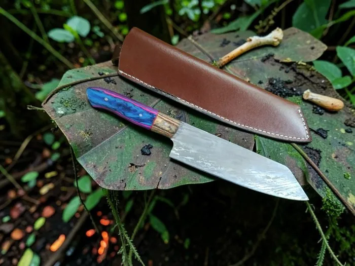 Hypnotics Waves - Kitchen knife - HW 172 - Handmade Collectable Chef Knife With Sheath - Asia - Vegetable Chef Knife