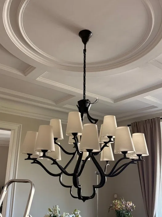 Objet Insolite - Chandelier - Bronze - Lustre Quinze
